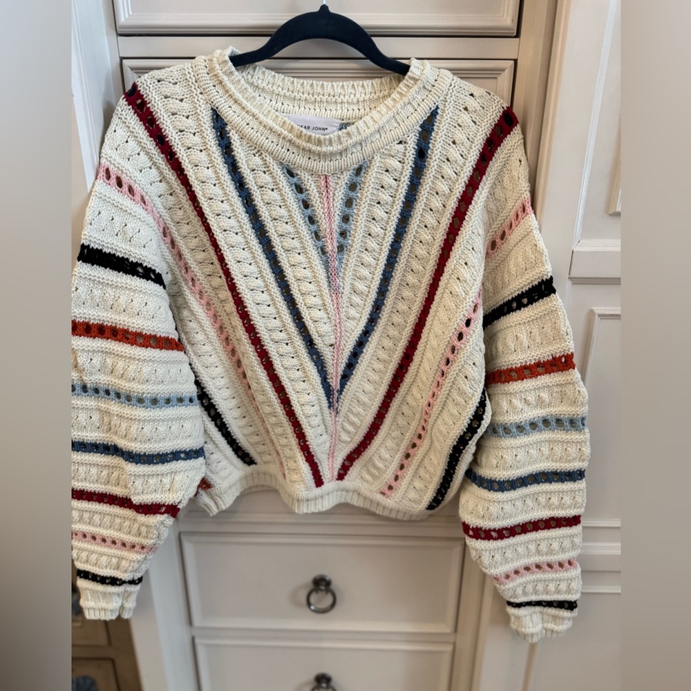 Dear John Colorful Striped Knit Sweater